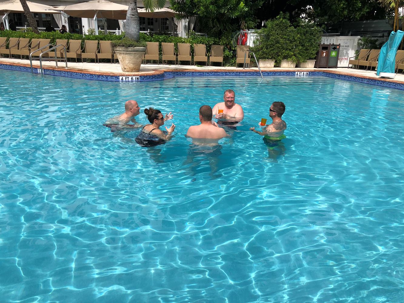 Very important ITPA meetings happen in the pool. 